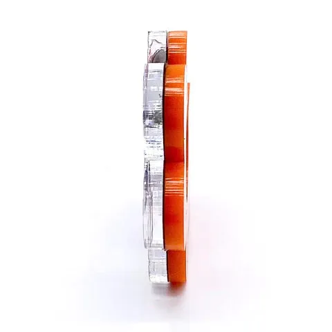 1.5 Flippy Acrylic Hoop Earrings - Bright Confetti & Orange