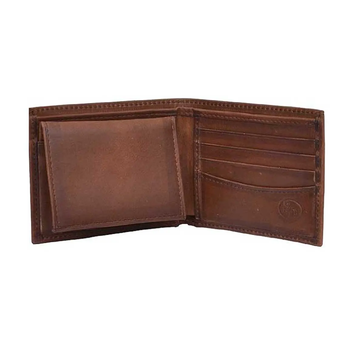 3D Belt Co Distressed Leather Flip-fold Wallet