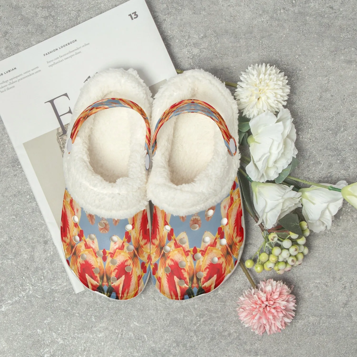 475. Lined All Over Printed Clogs