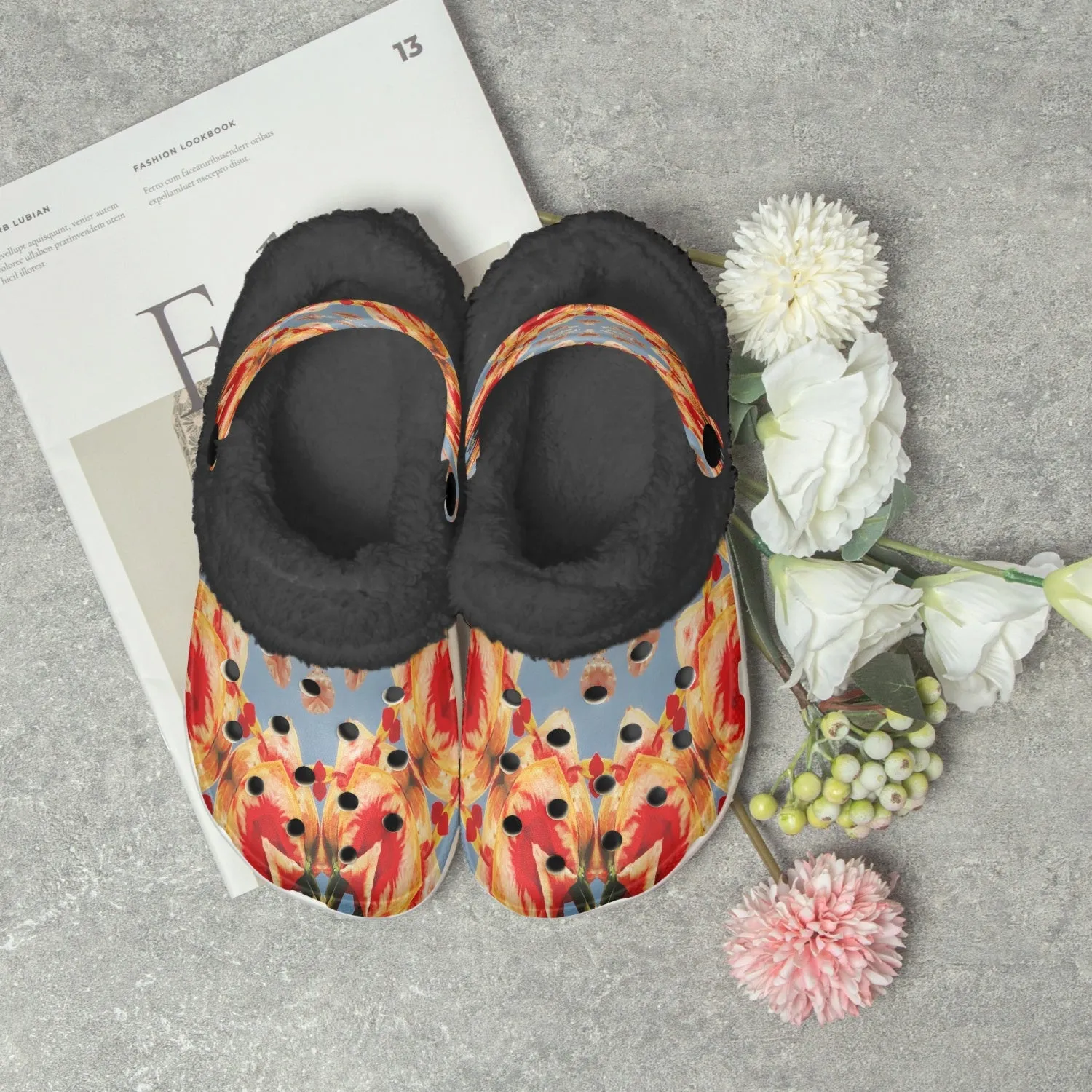 475. Lined All Over Printed Clogs