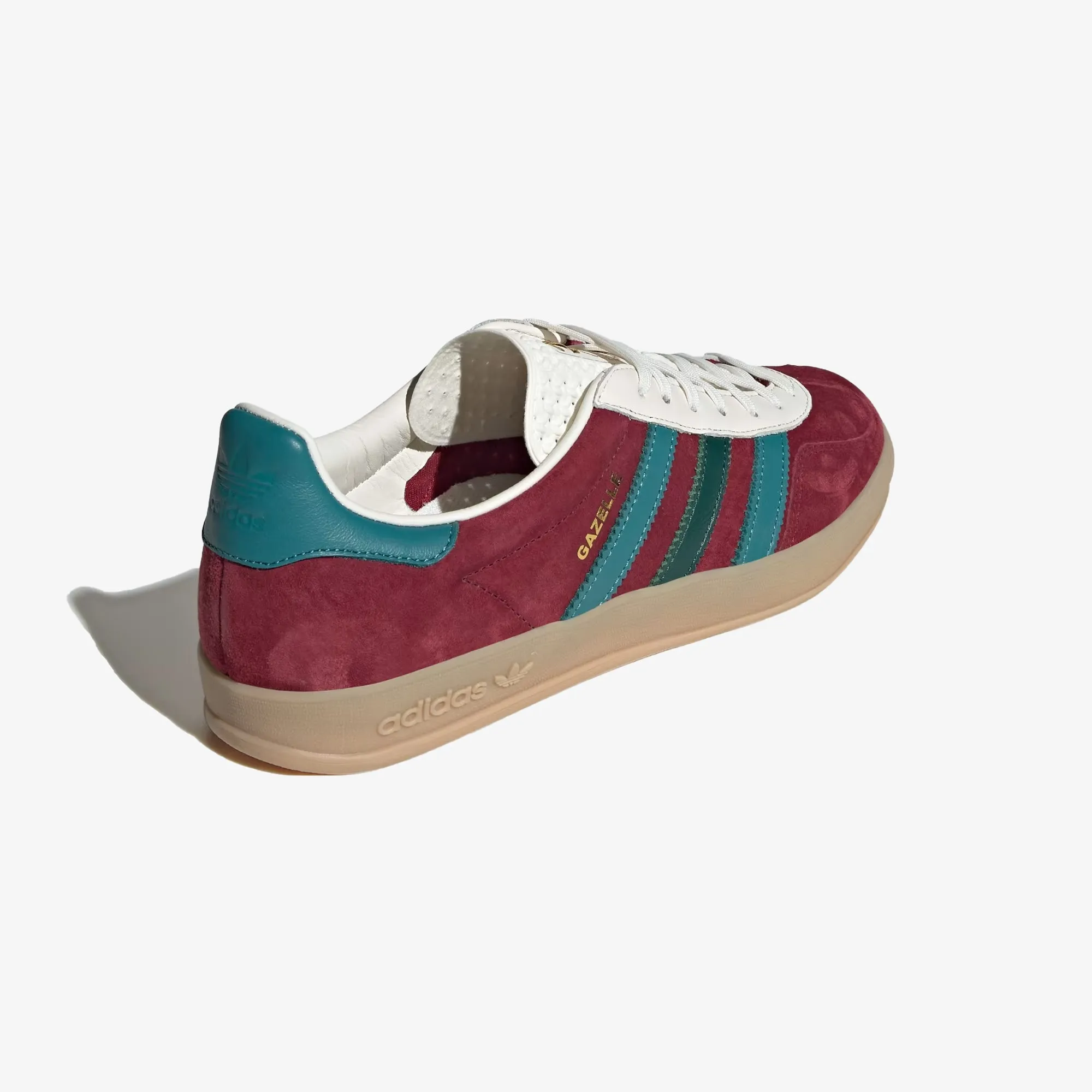 Adidas Originals | GAZELLE INDOOR  { BURGUNDY/GREEN