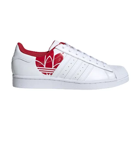 Adidas Superstar Shoes - Cloud White / Scarlet red