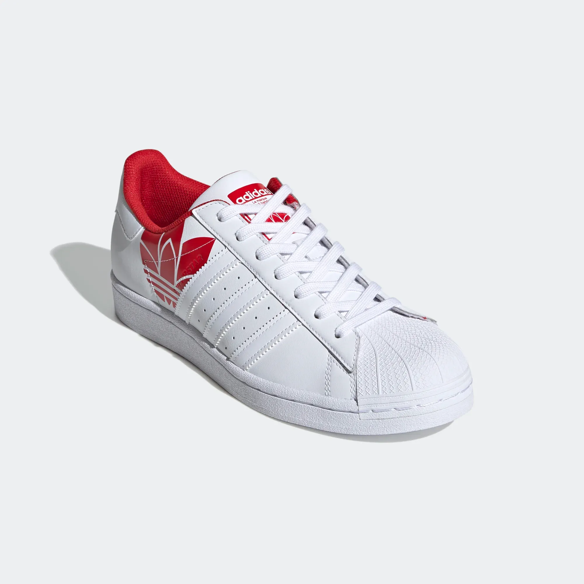 Adidas Superstar Shoes - Cloud White / Scarlet red