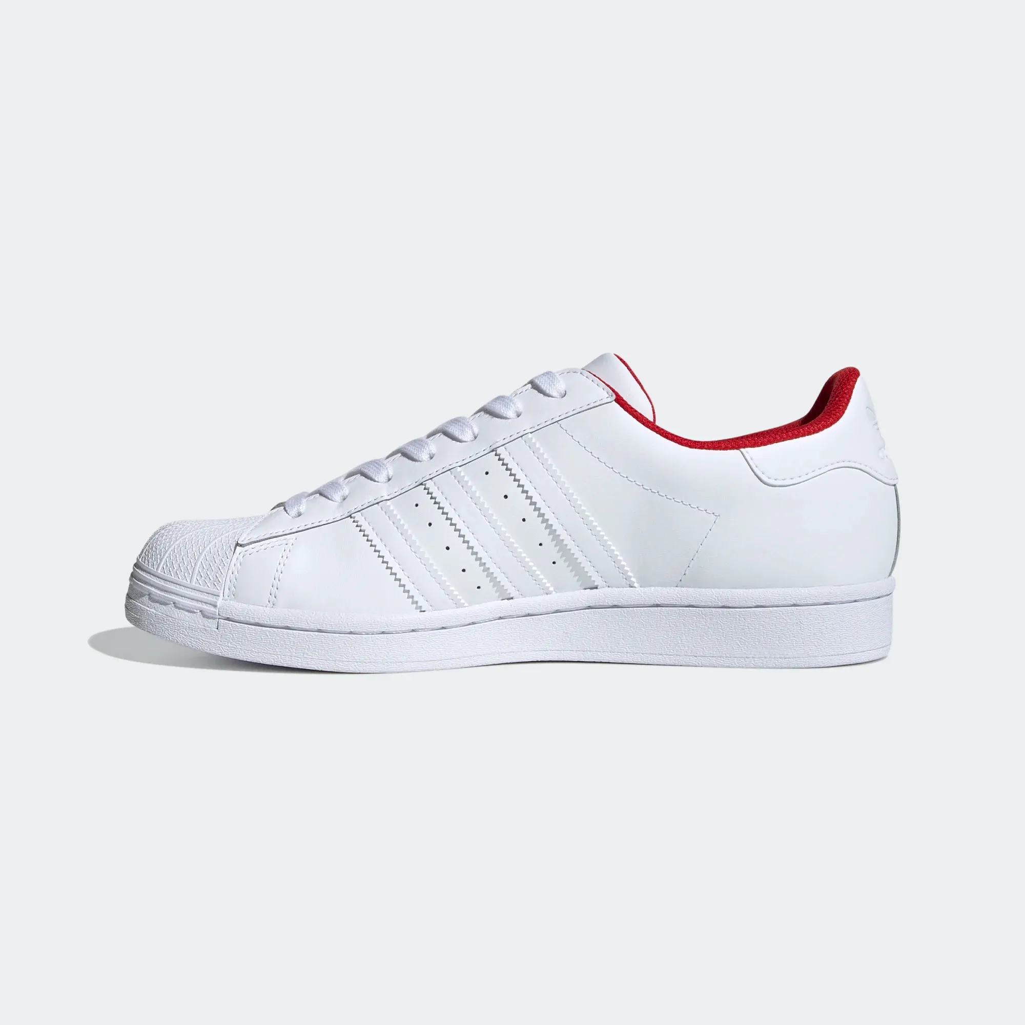 Adidas Superstar Shoes - Cloud White / Scarlet red