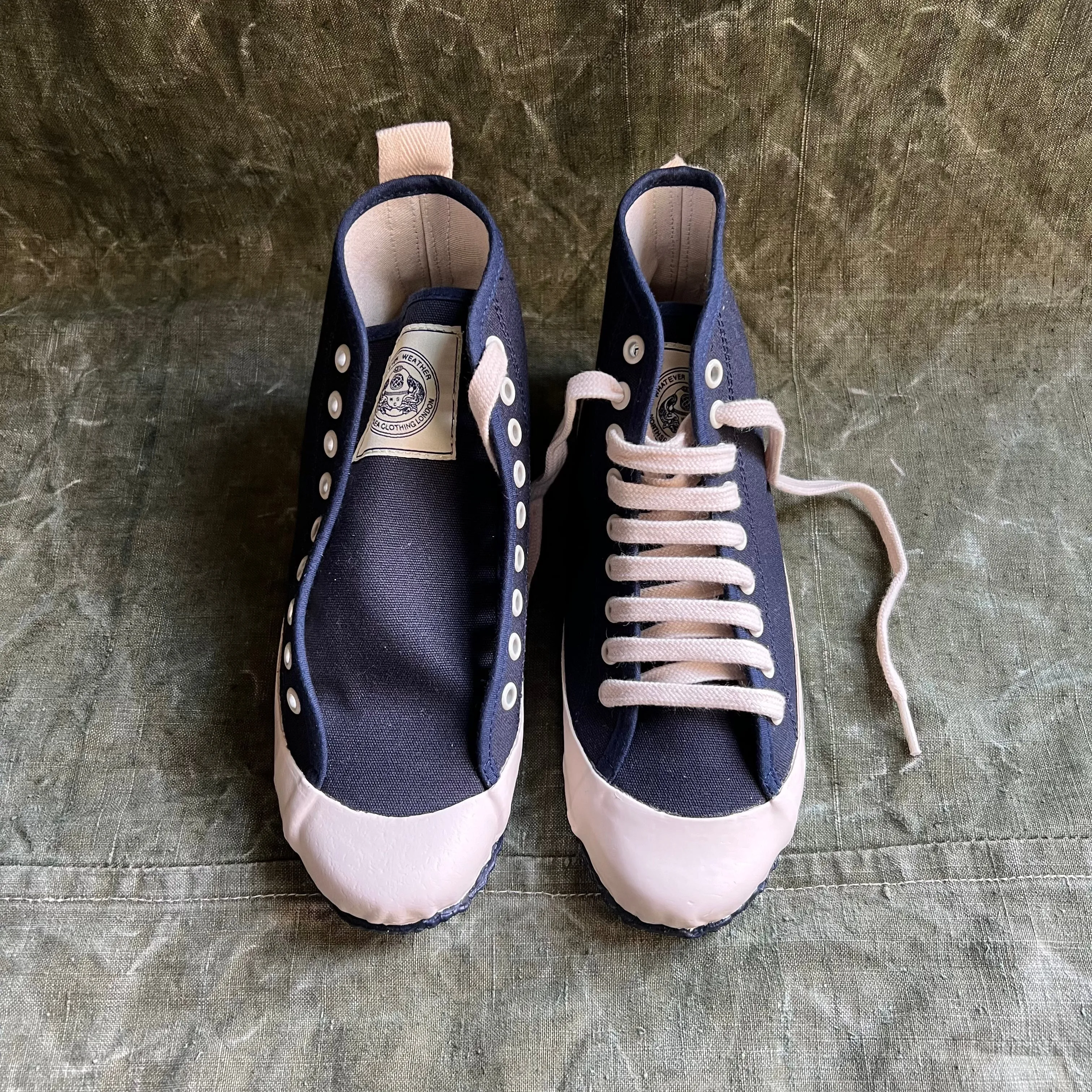 ARCHIVE SALE - MARINE TYPE 2 HI-TOP, NAVY/ECRU (size 37 only)