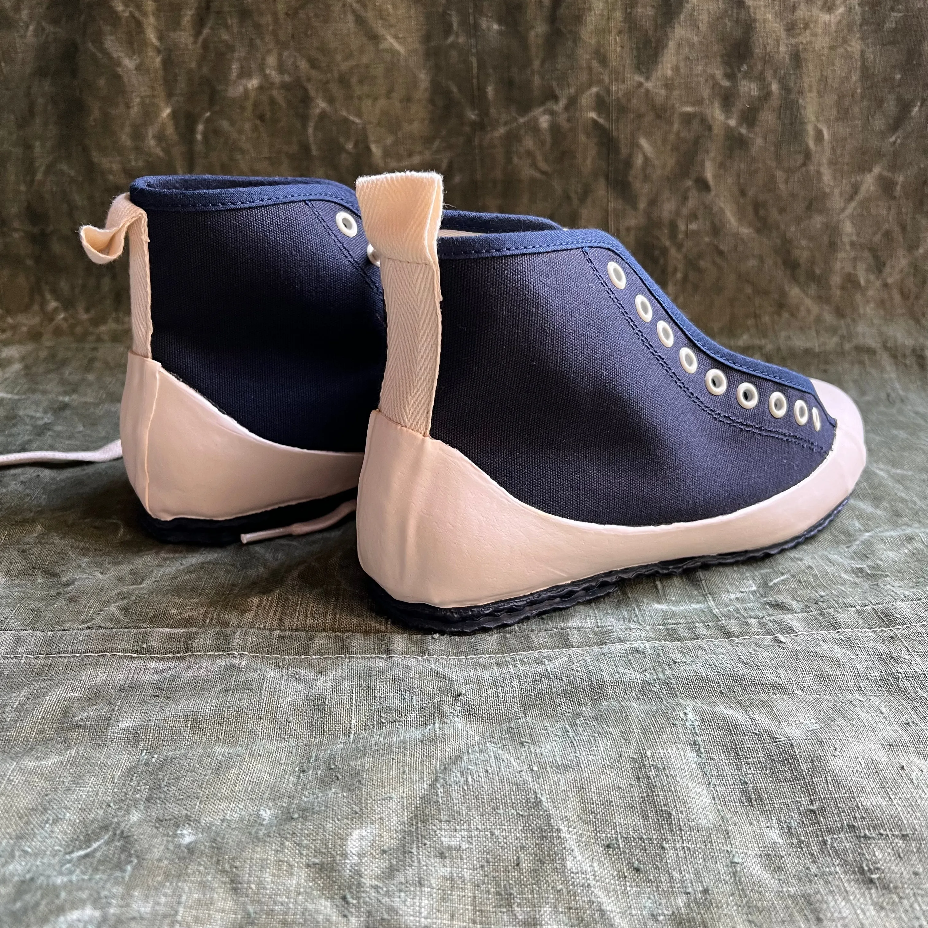 ARCHIVE SALE - MARINE TYPE 2 HI-TOP, NAVY/ECRU (size 37 only)