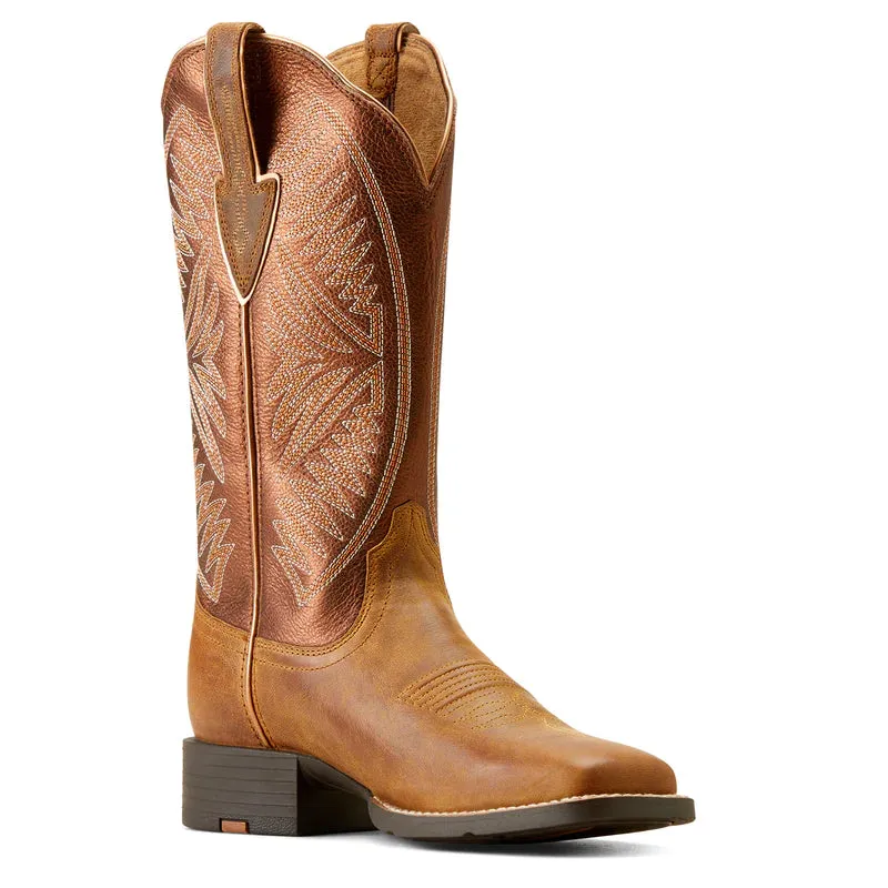 Ariat Women's Round Up Ruidoso | Pearl/Burnished Chestnut