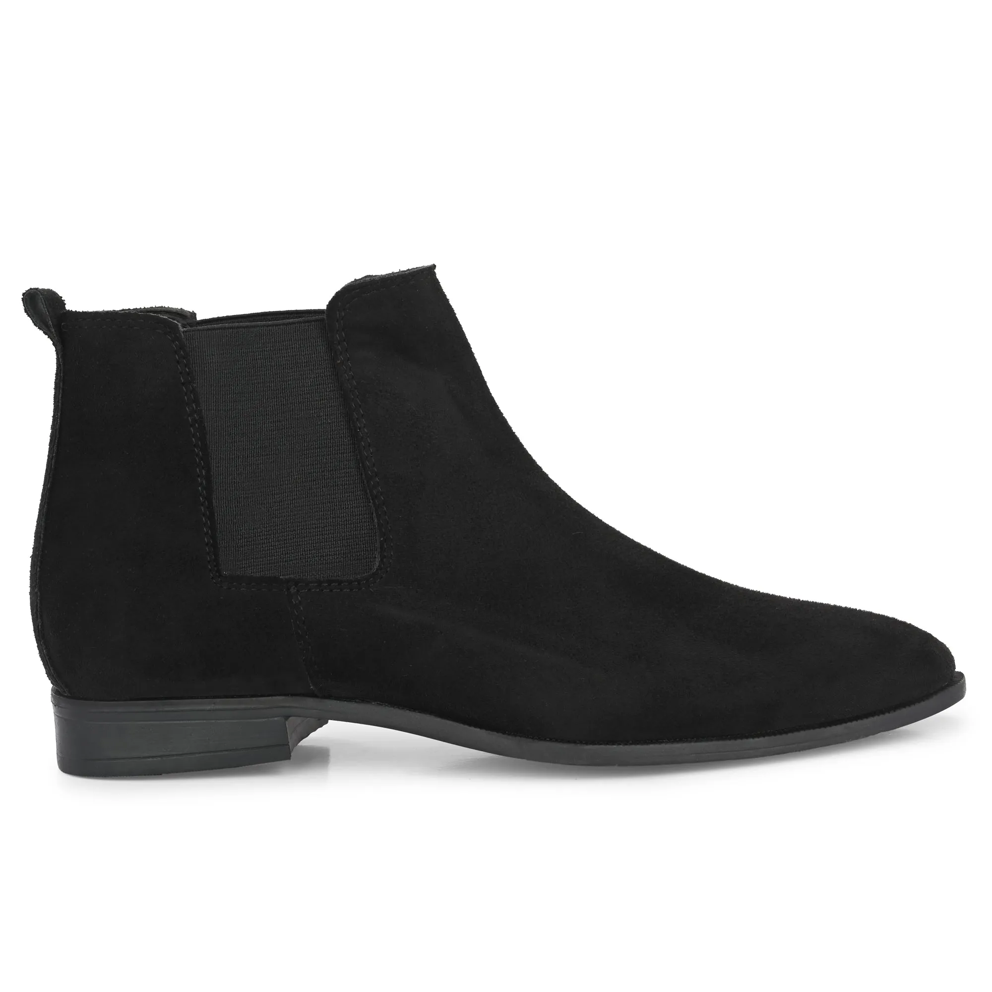 Attitudist Unisex Black Mid Top Chelsea Boots