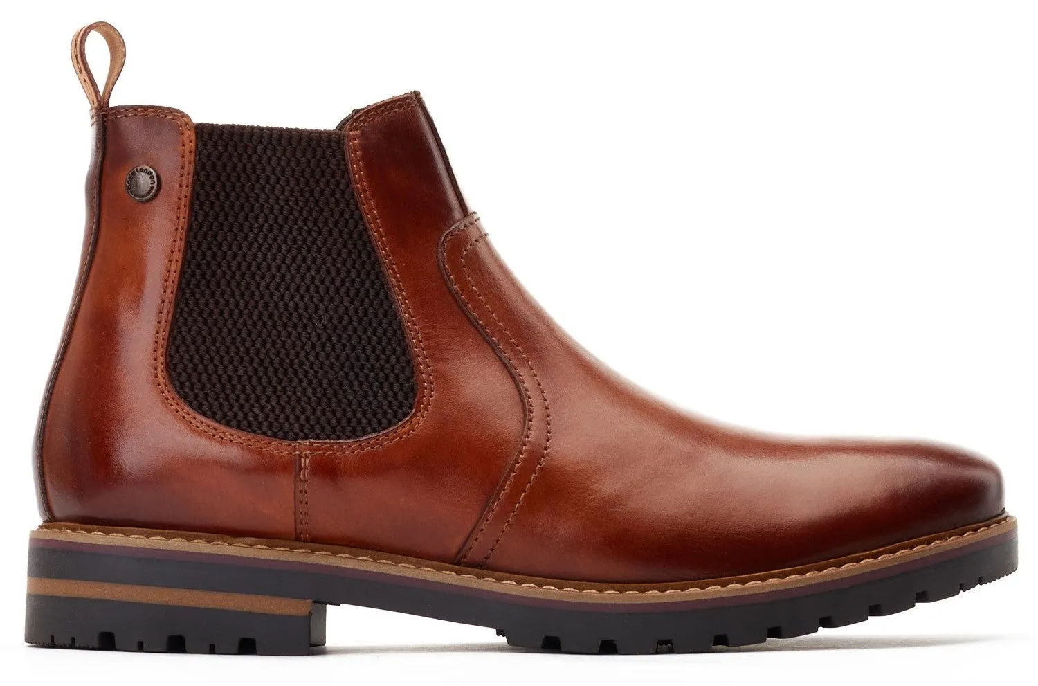 Base London Cutler Washed Mens Leather Chelsea Boot