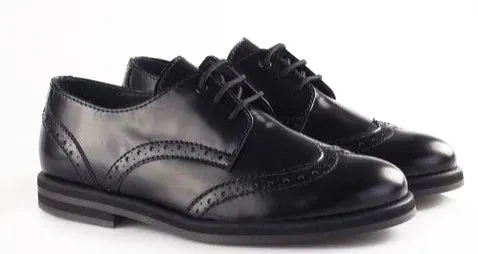 Beberlis Igor Black Leather Laces Design Dress Shoes