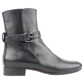 Celine Black Brushed Leather Block Heel Jodhpur Boots - 38