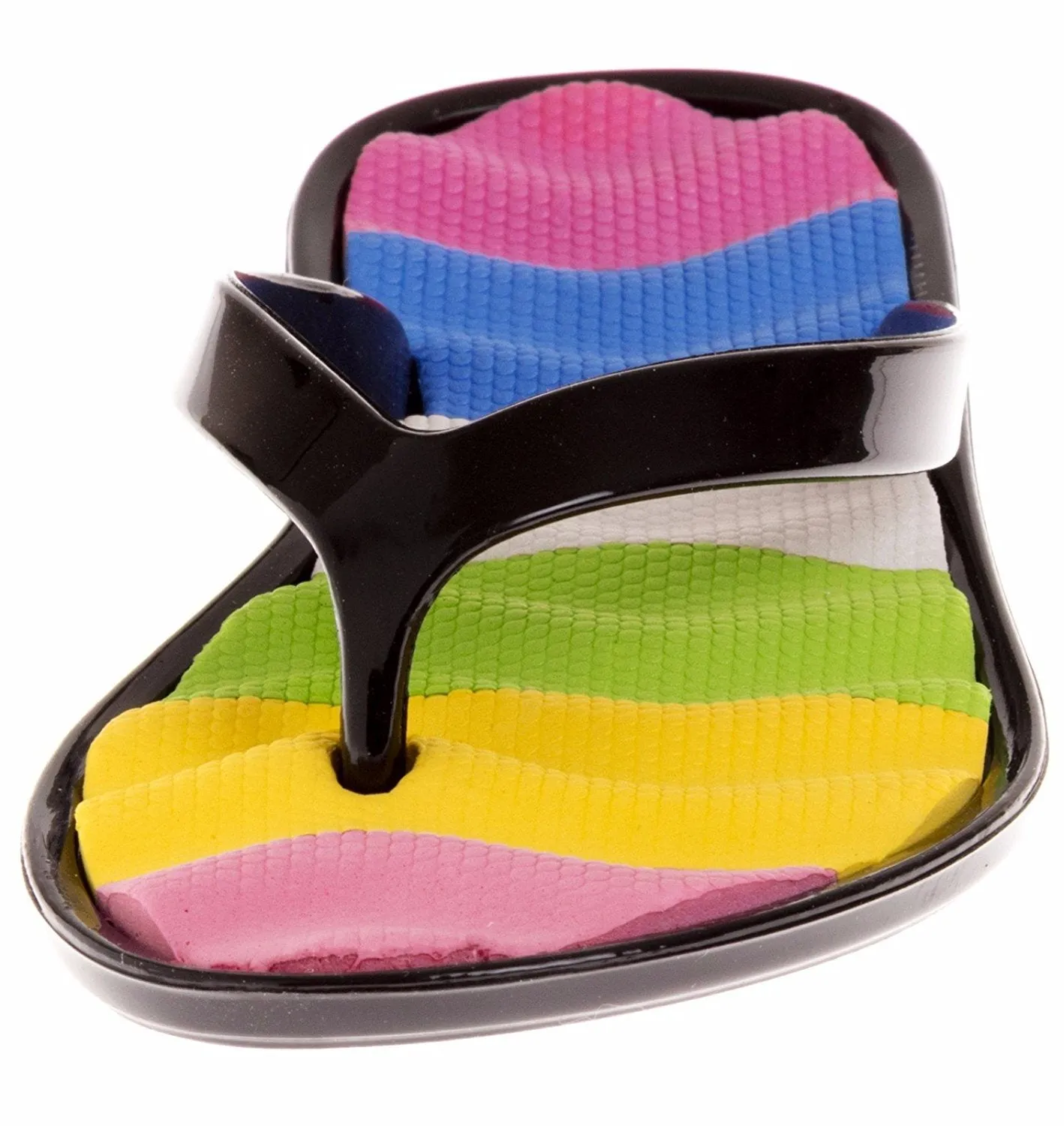 Chatties Girls Jelly Flip Flops - Black, Size 10/11 (More Colors and Sizes Available)