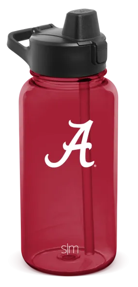 Collegiate Plastic Summit Water Bottle with Simple Flip Straw Lid