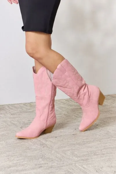 Cotton Candy Skies Knee High Cowboy Boots