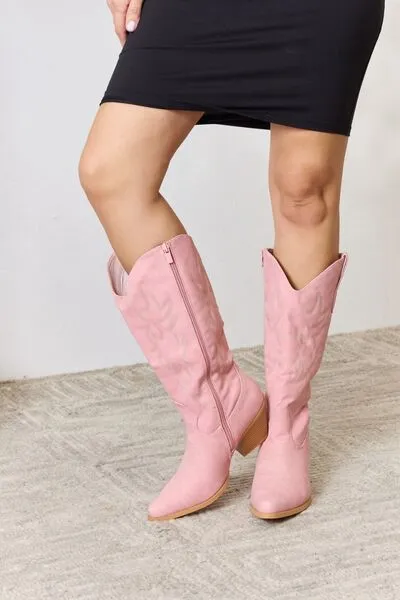 Cotton Candy Skies Knee High Cowboy Boots