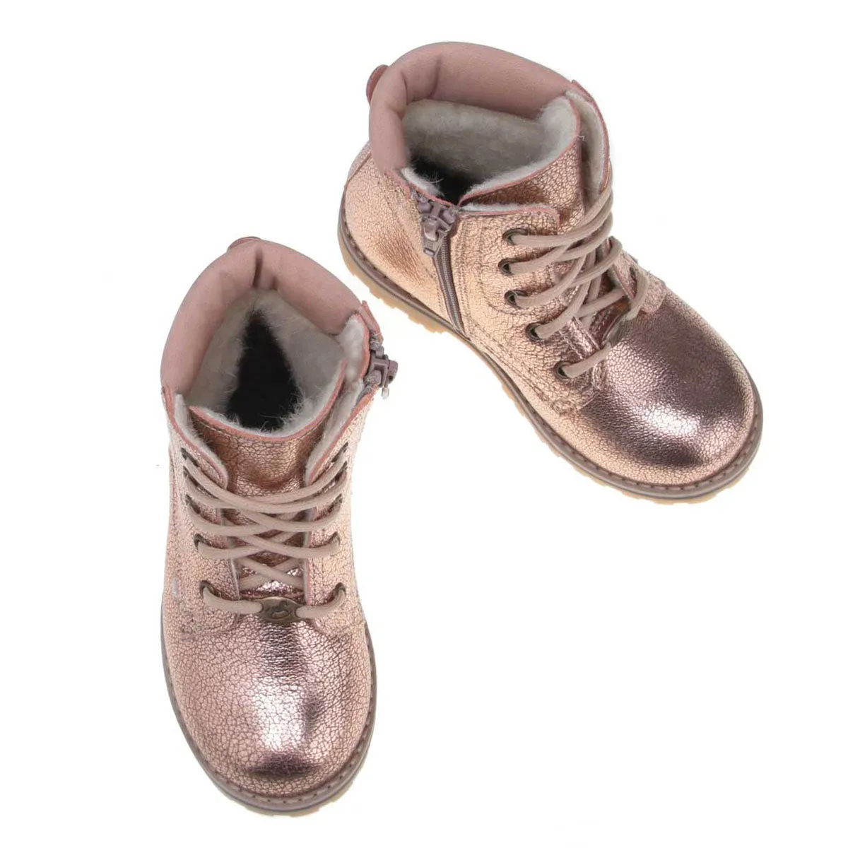 (EV2552-21 / EV2552M-21/E2552-21) Emel Rose Gold Lace Up Bottines