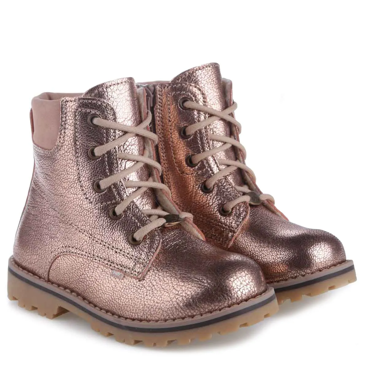 (EV2552-21 / EV2552M-21/E2552-21) Emel Rose Gold Lace Up Bottines