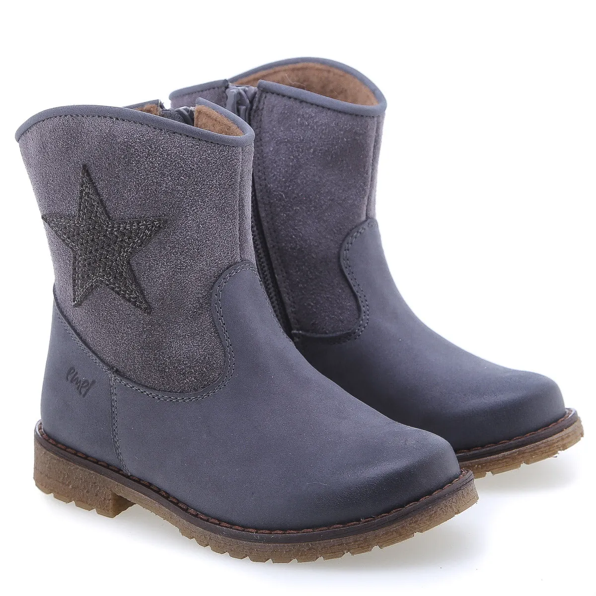 (EY2718G-5) Emel winter boots grey star