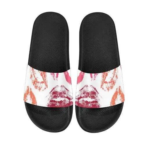 Flip-Flop Sandals, Lipstick Kiss Style Women's Slides