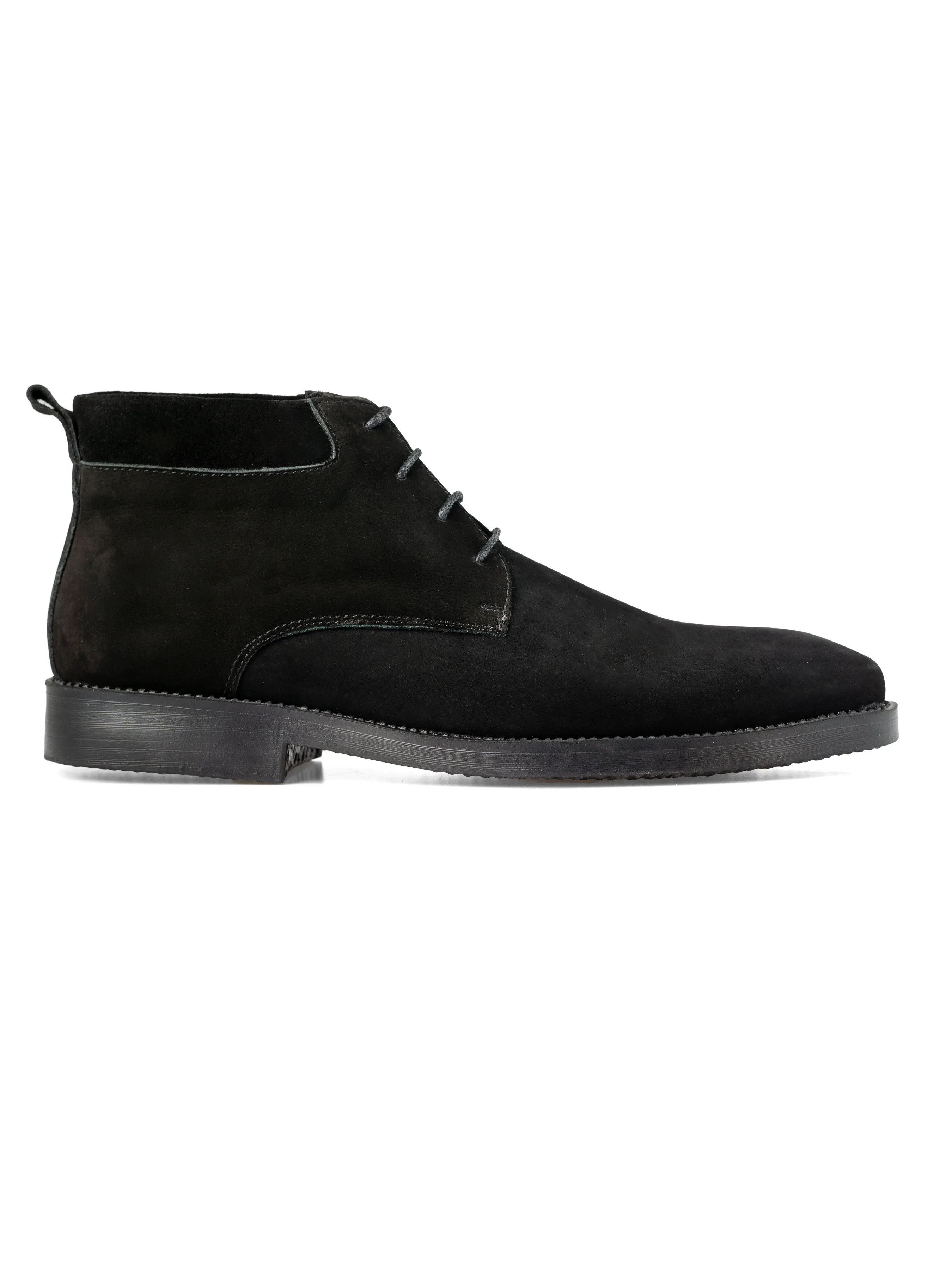 Hunter Chukka Boots - Black Nubuck Leather (Crepe Sole)