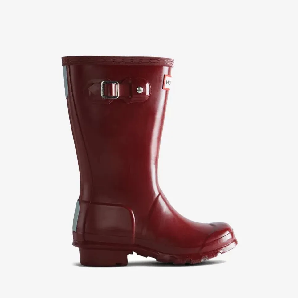 Hunter Fall Red Original Kids Gloss Rain Boot