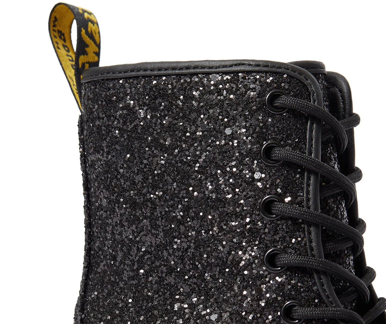 JADON GLTR BLACK CHUNKY GLITTER PLATFORM BOOT