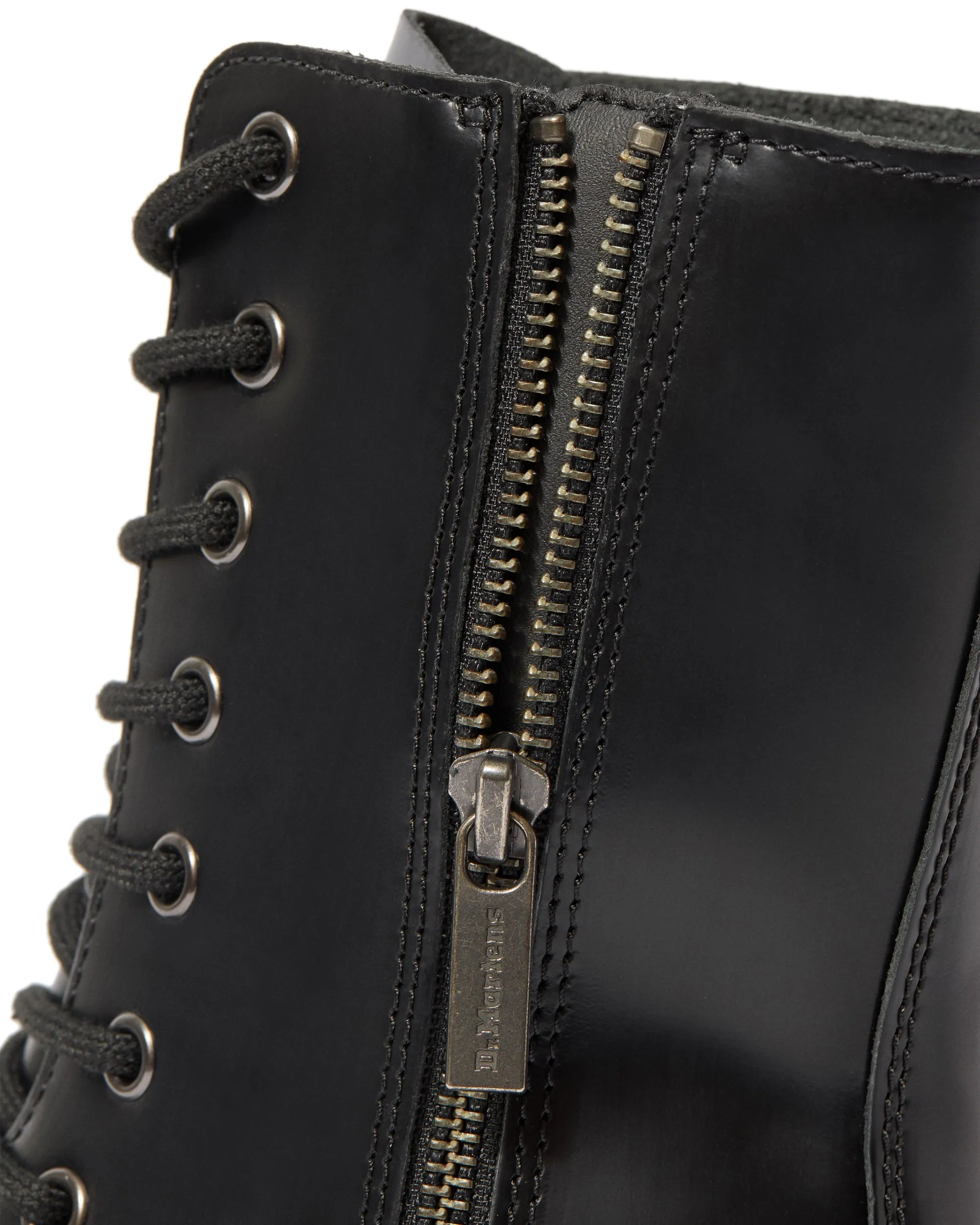 JADON HI BLACK SMOOTH PLATFORM BOOT