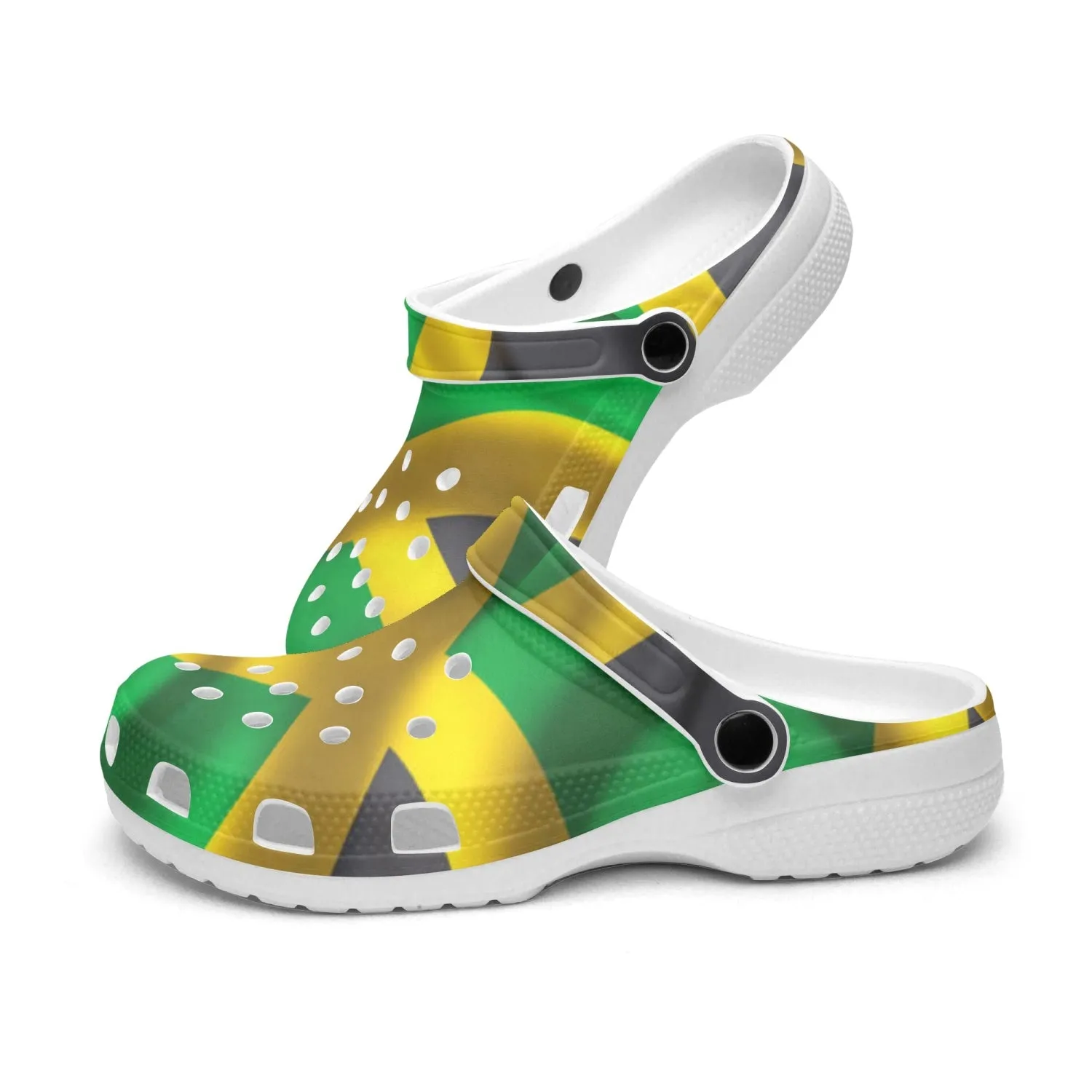 Jamaican Crocs Rachvid wears USA 413. All Over Printed Clogs