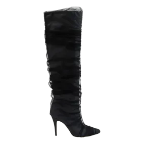 Jimmy Choo x Offwhite Pull-On Mesh Long Boots 42