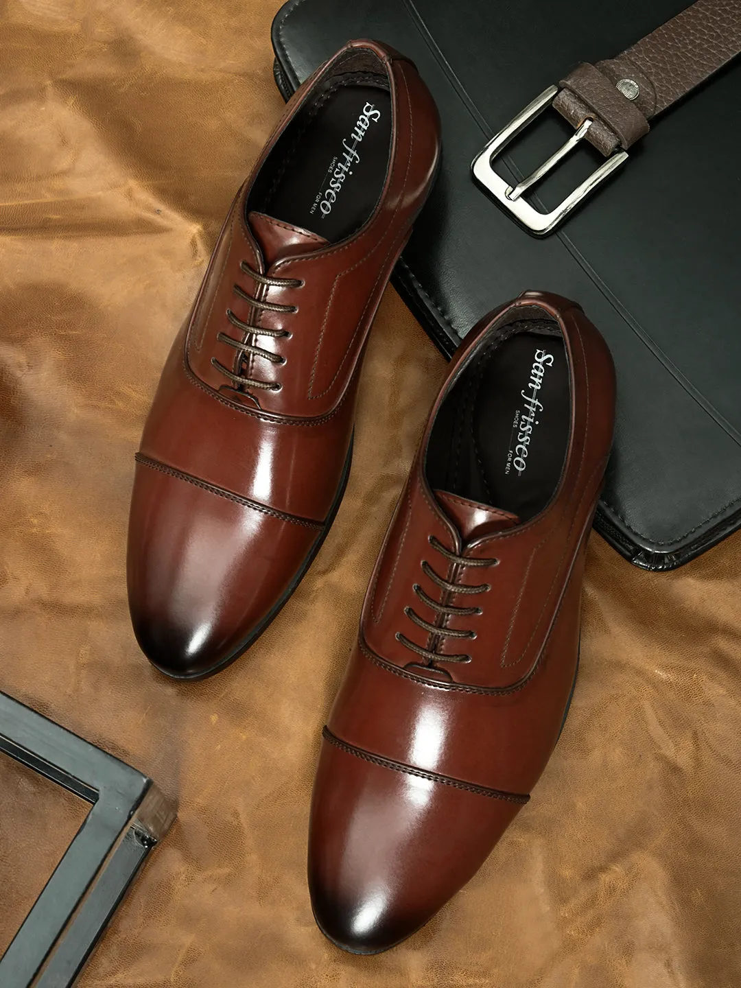 Ledger Cherry Oxford shoes