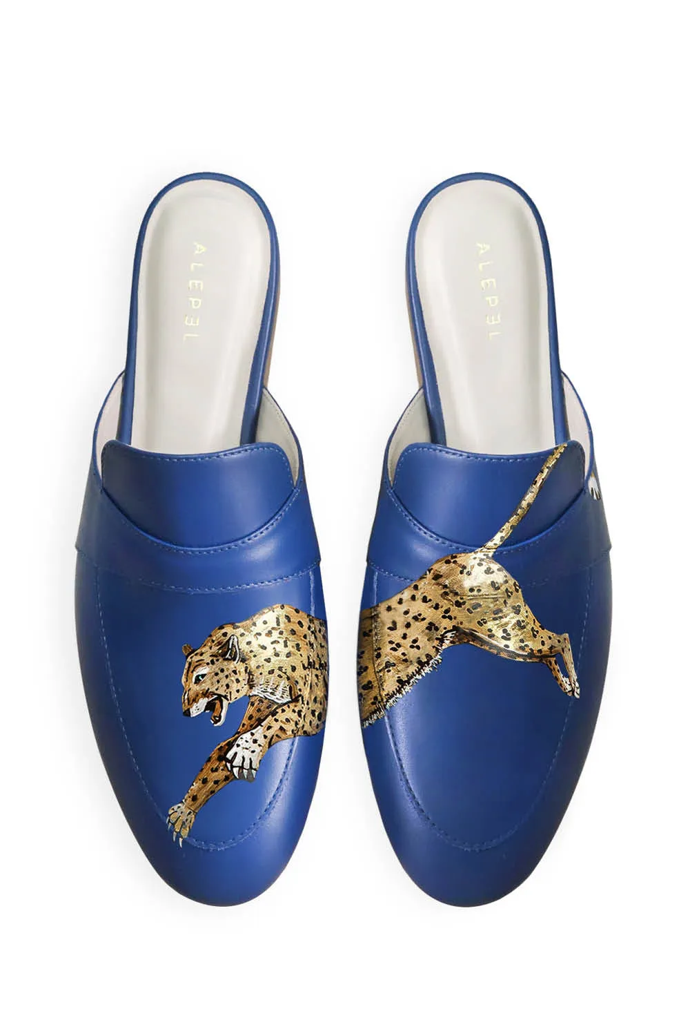 Leopard Navy Mule