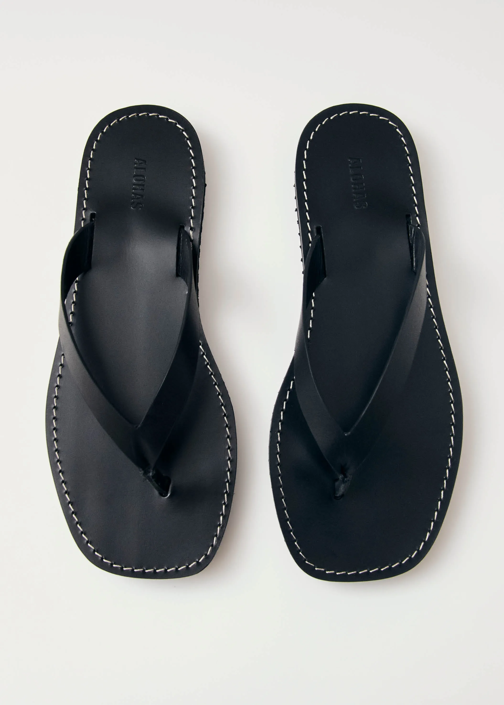 Liora Black Leather Sandals