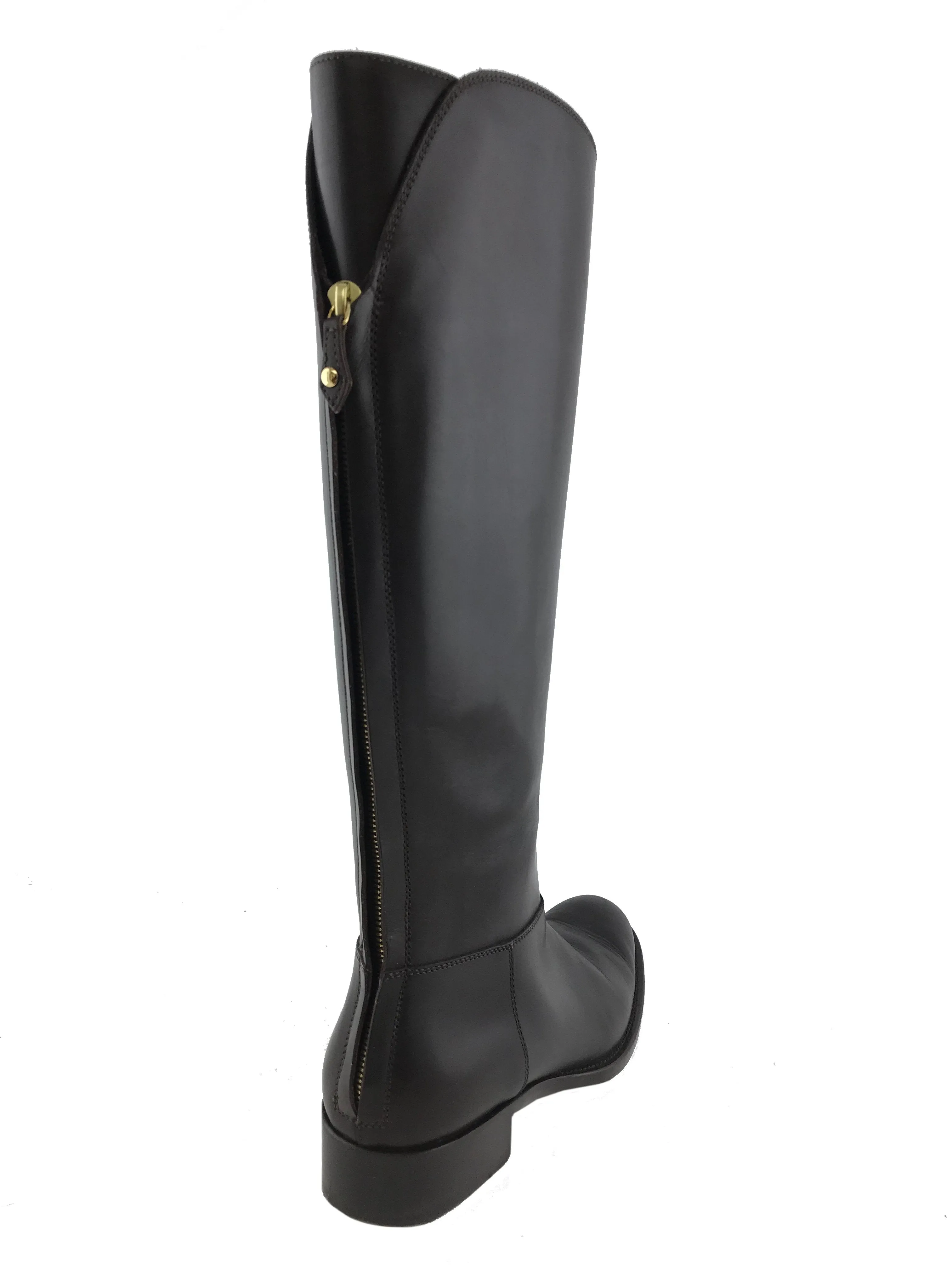 Loro Piana Wellington Leather Knee High Boots Size 8.5