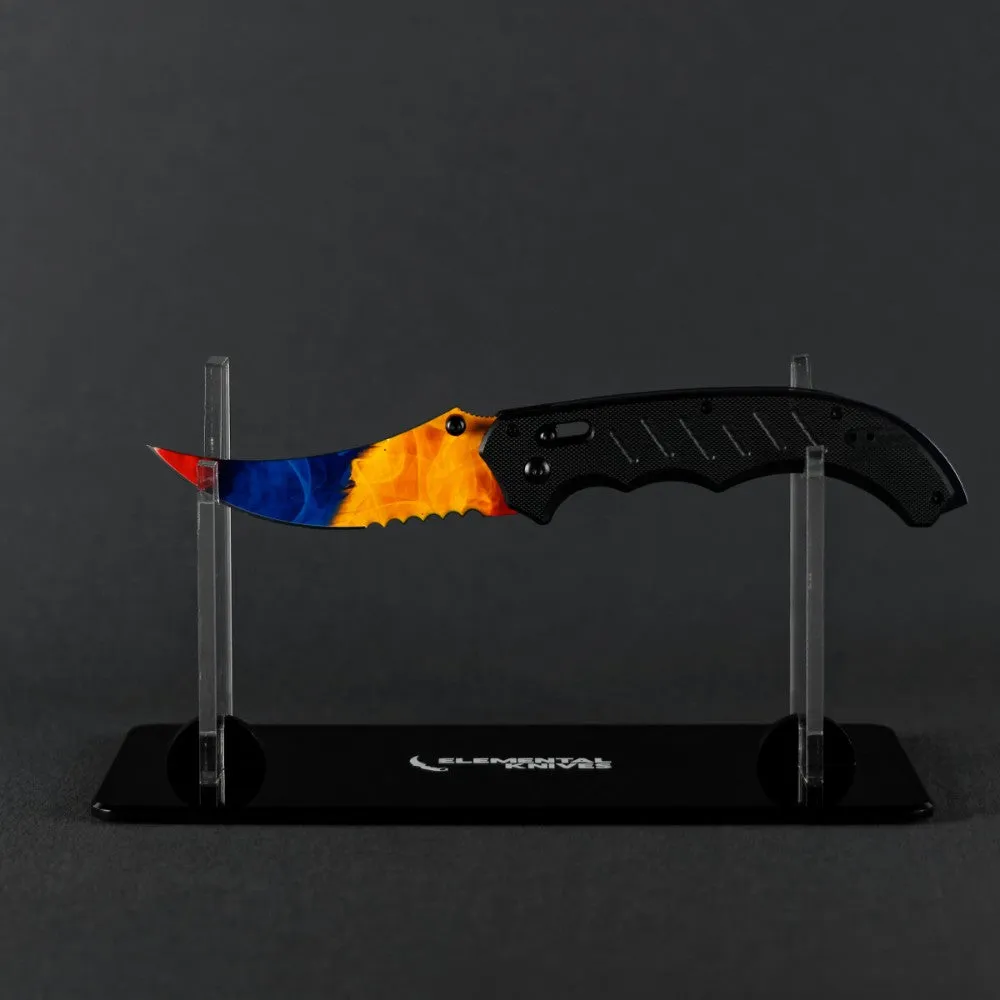 Marble Fade Flip Knife