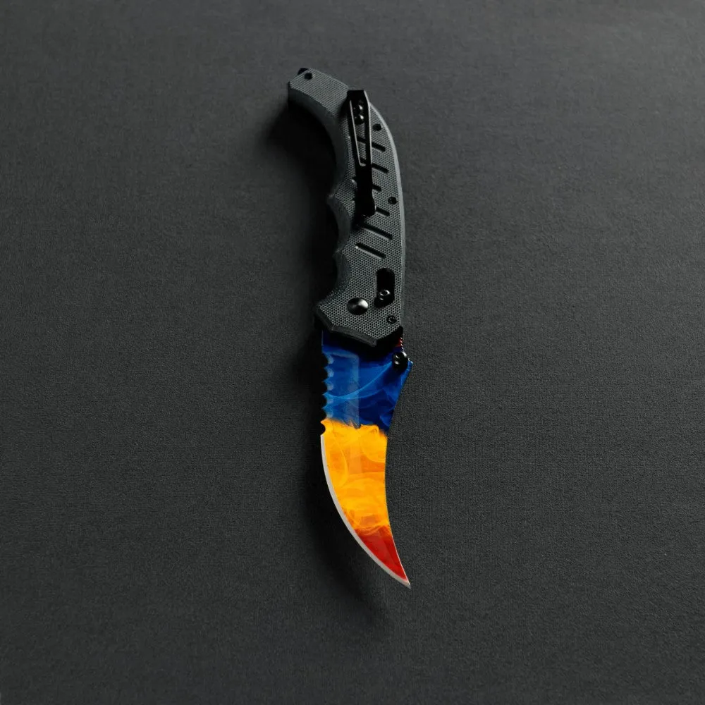 Marble Fade Flip Knife