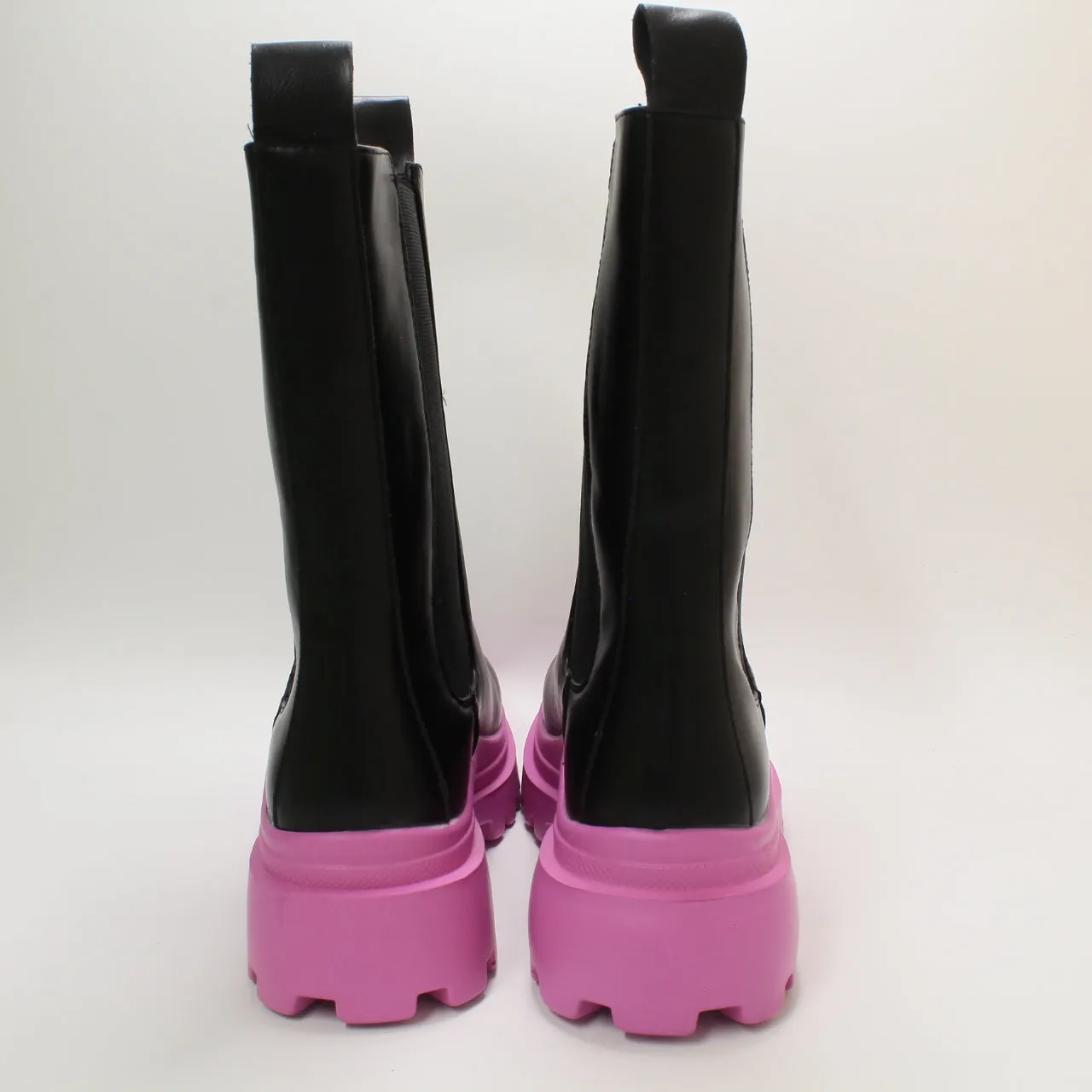 Odd Sizes - Womens Raid Classic Wave Boots Black Pink - UK Sizes Right 6/Left 5