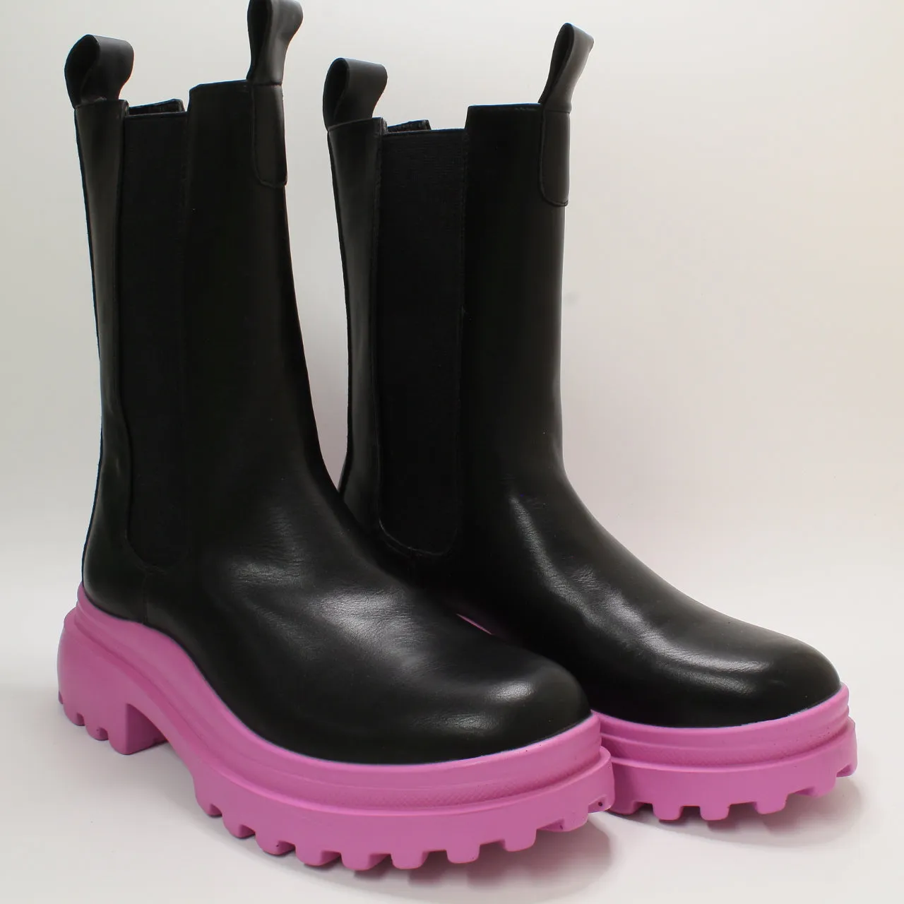 Odd Sizes - Womens Raid Classic Wave Boots Black Pink - UK Sizes Right 6/Left 5