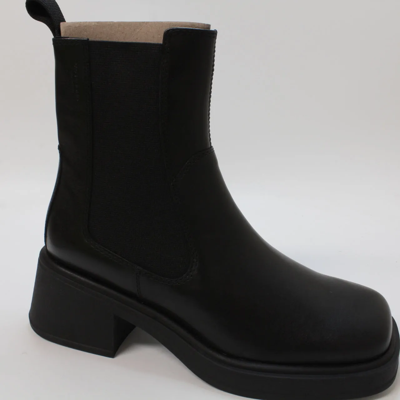 Odd Sizes - Womens Vagabond Dorah Chelsea Boots Black - UK Sizes Right 5/Left 6