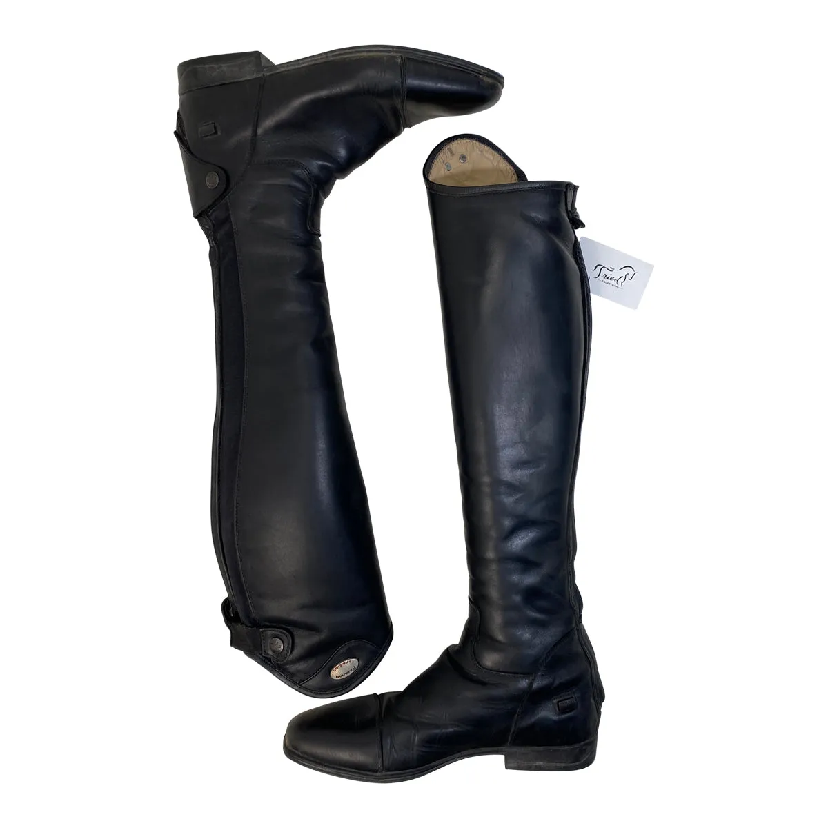 Parlanti Denver Classic Dress Boots in Black - Women's 40 MH  (US 9.5 Medium/ XX-Tall)