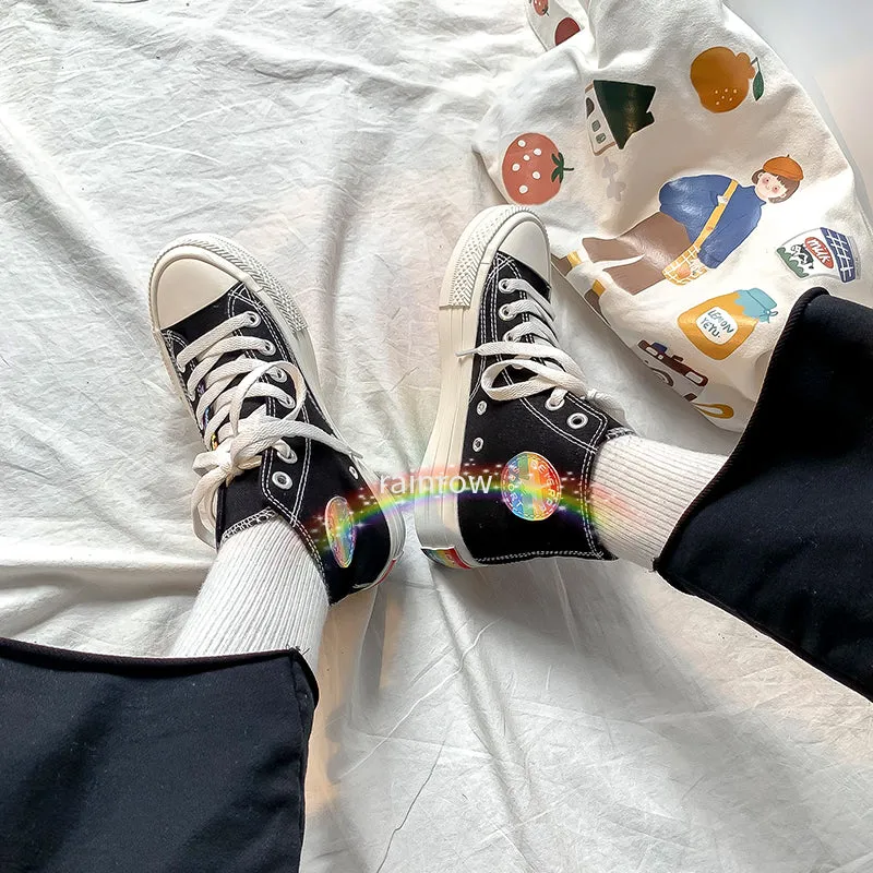 RAINBOW CANVAS SHOES BY81016