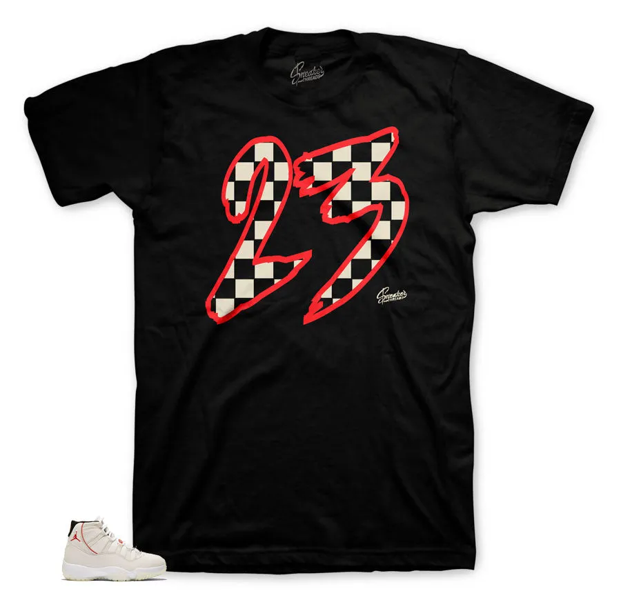 Retro 11 Platinum Tint Checkered Shirt