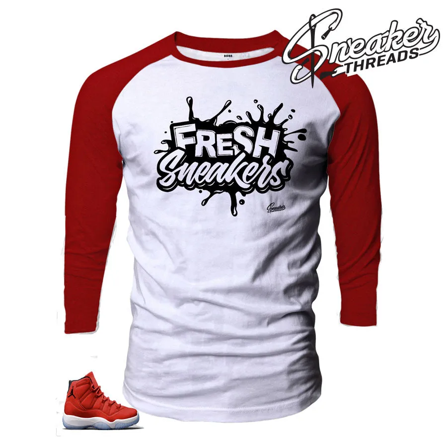 Retro 11 Win Like 96 Fresh Sneakers Raglan Shirt