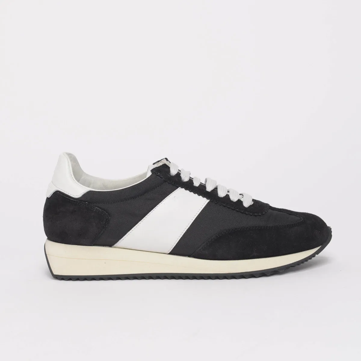 Saint Laurent Black & White Mesh & Suede SL/20 Sneakers 36