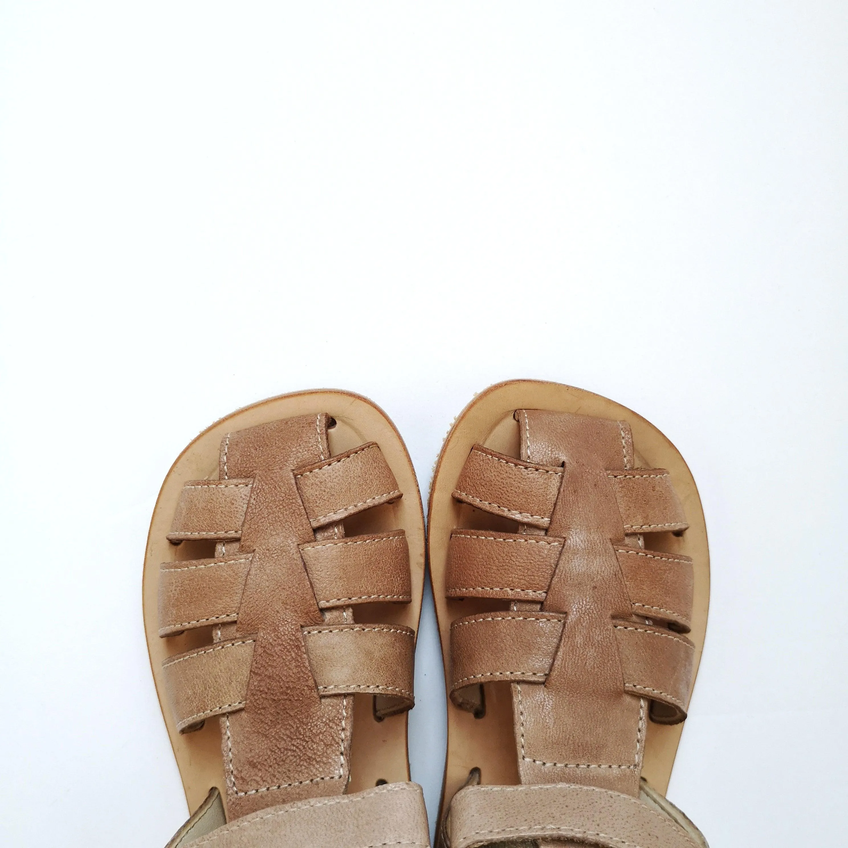 Sandals -Trapper sabbia rubber sole/velcro (in-stock)