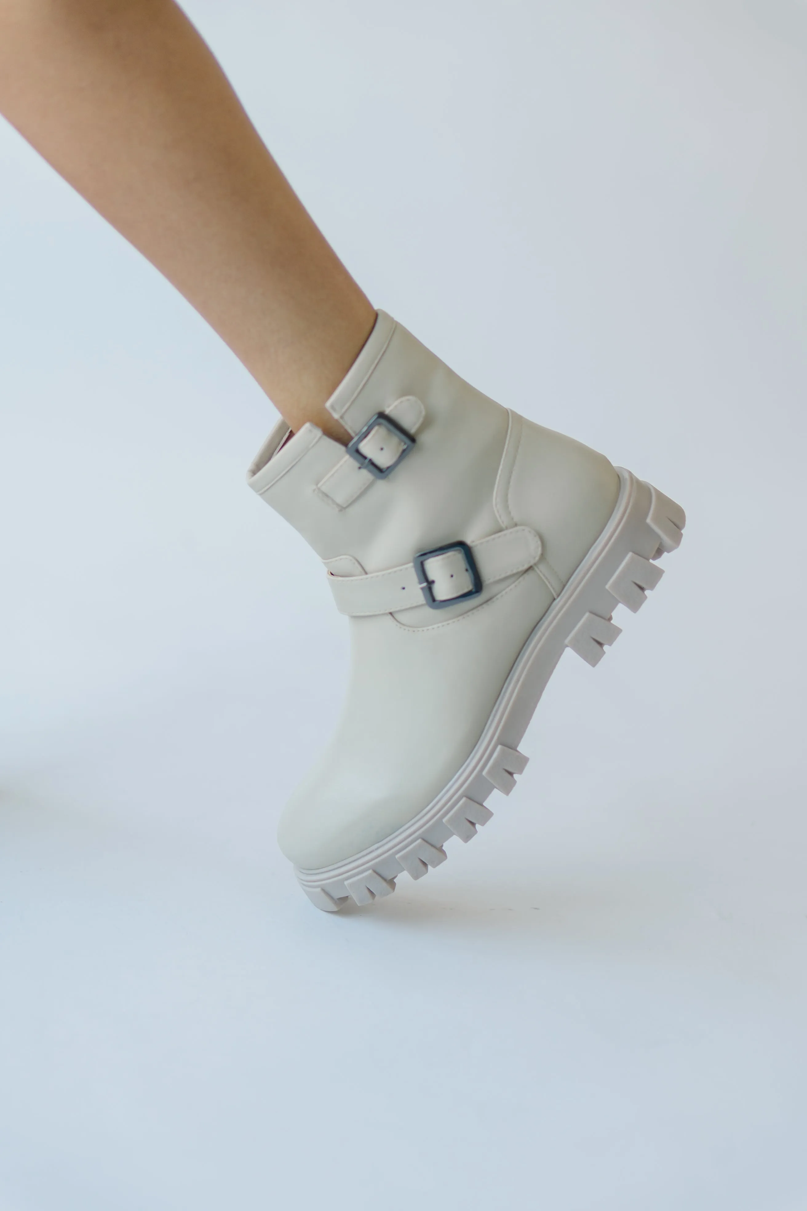 Seychelles: Unbroken Leather Boot in Off White