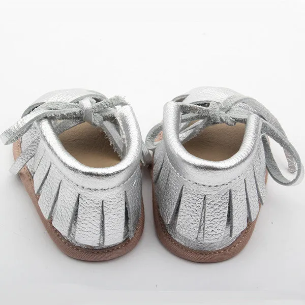 Silver Baby Shoes by Two Little Feet