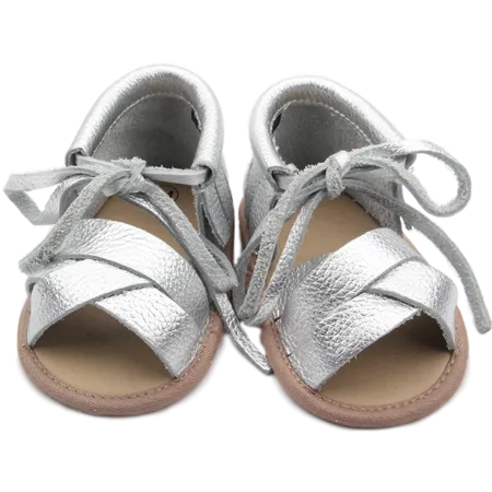 Silver Baby Shoes by Two Little Feet