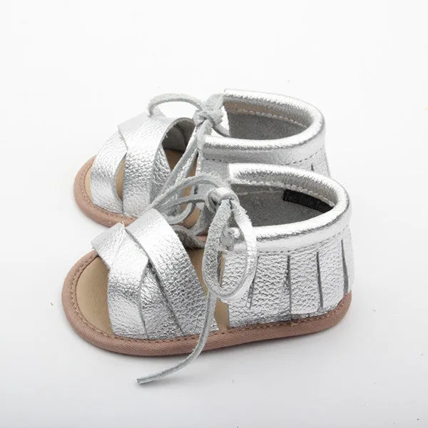 Silver Baby Shoes by Two Little Feet