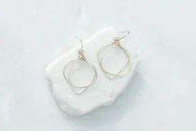 Small Two-Tone Flip Hoop Earrings