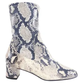 Stuart Weitzman Faux Snake Print Stretch Fabric Ankle Boot - 6